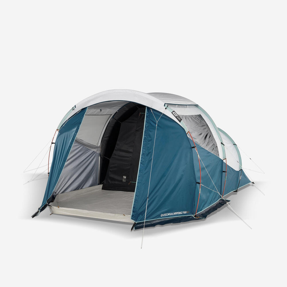 Quechua Arpenaz 4.1, Fresh & Black · ID 8731616 · teal blue / no dye: установленная палатка.
